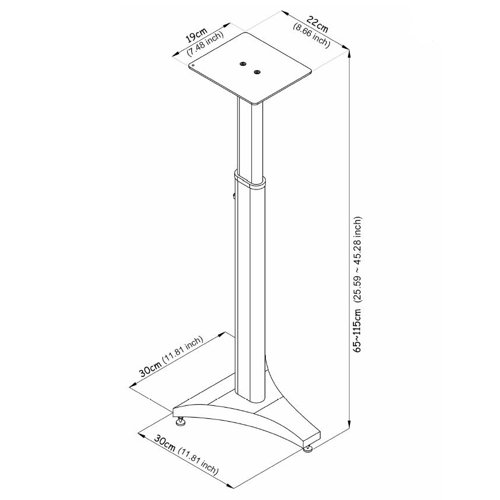 Cotytech Large Surround Adjustable Height Speaker Stand & Reviews Wayfair
